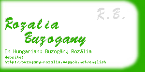 rozalia buzogany business card
