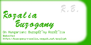 rozalia buzogany business card